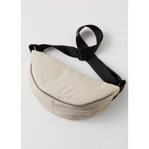 NEW FREE PEOPLE MOVEMENT Bulls Eye Sling Bag Mineral Black